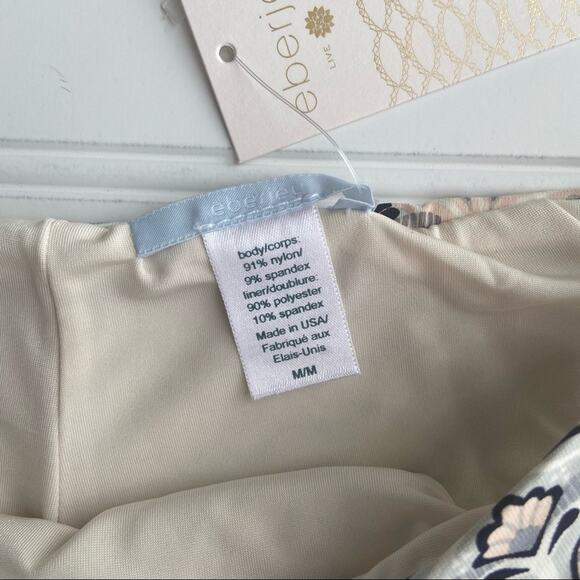 REVOLVE Eberjey M Grey Boho Floral Cheeky Low Rise Bikini Swimsuit Bottoms - Picture 9 of 10